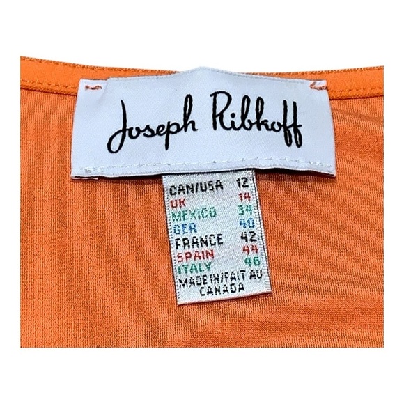 Joseph Ribkoff Orange Silk Top Sz 12 - Picture 3 of 3